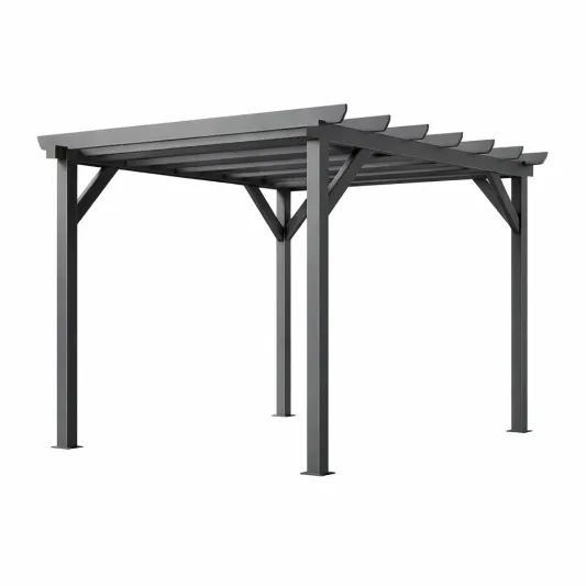 Pergola aus Aluminium 3x4m Anthrazit-decofetra