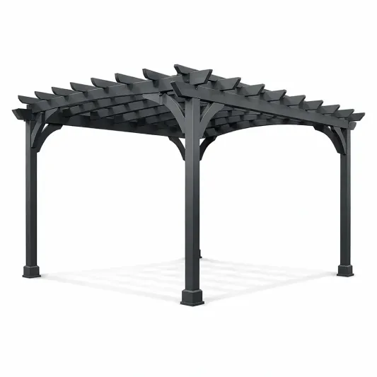 Pergola aus Metall Anthrazit 300x300x250 cm-decofetra