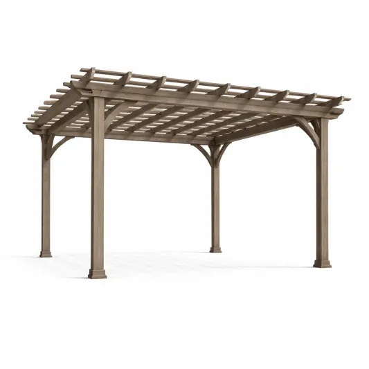 Holz-Pergola aus Massivholz Braun 300x300x250 cm-decofetra