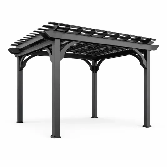 Pergola Aluminiumrahmen Anthrazit 300x300 cm-decofetra