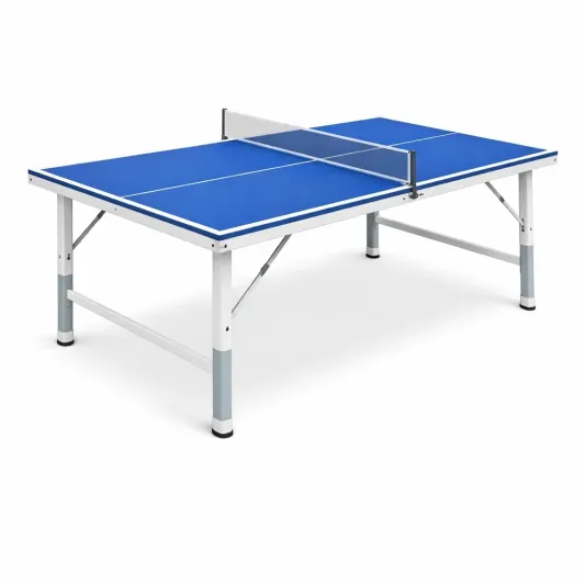 Tischtennisplatte aus MDF und Metall, Blau-decofetra