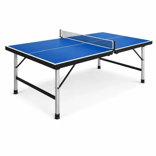 Tischtennisplatte Blau Klappbar 274x152.5x76 cm MDF Stahl-decofetra