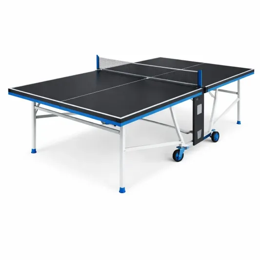 Klappbarer Tischtennistisch MDF Stahlrahmen Schwarz-decofetra