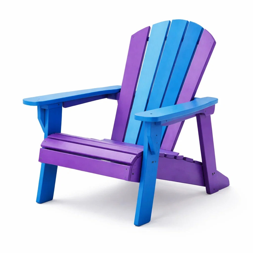 Adirondack Stuhl Holz Blau Lila-decofexa