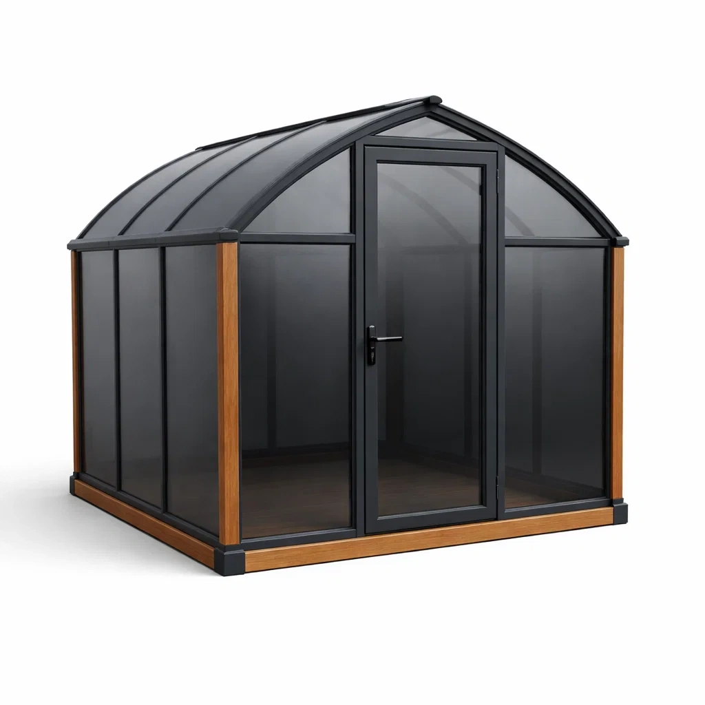 Gewächshaus Aluminium Polycarbonat 260x300x240cm-decofexa