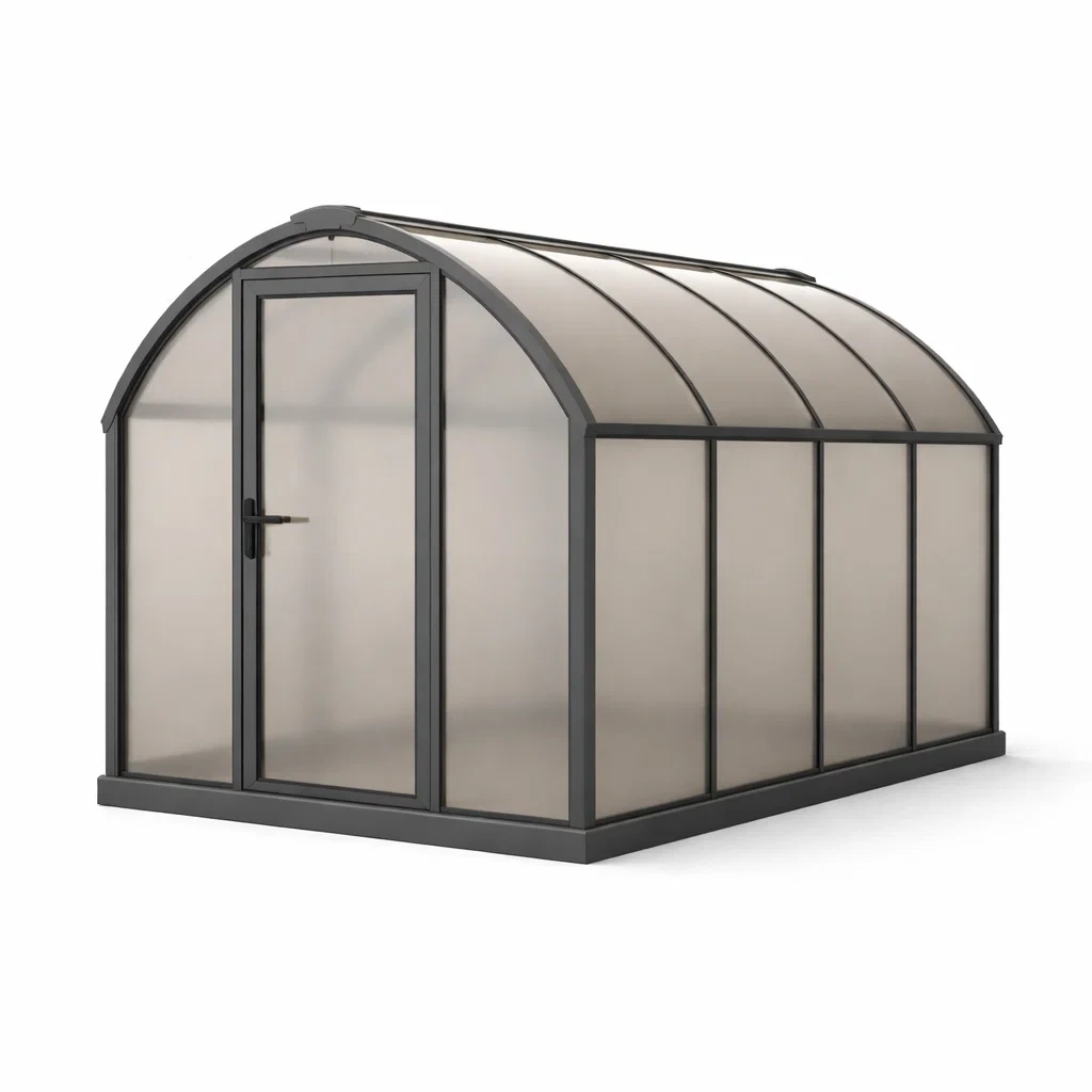 Gewächshaus Gebogen Polycarbonat Aluminium 300x200x209 cm-decofexa