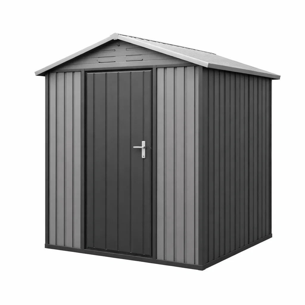 Metall-Gartenhaus Grau 213x130x185 cm-decofexa