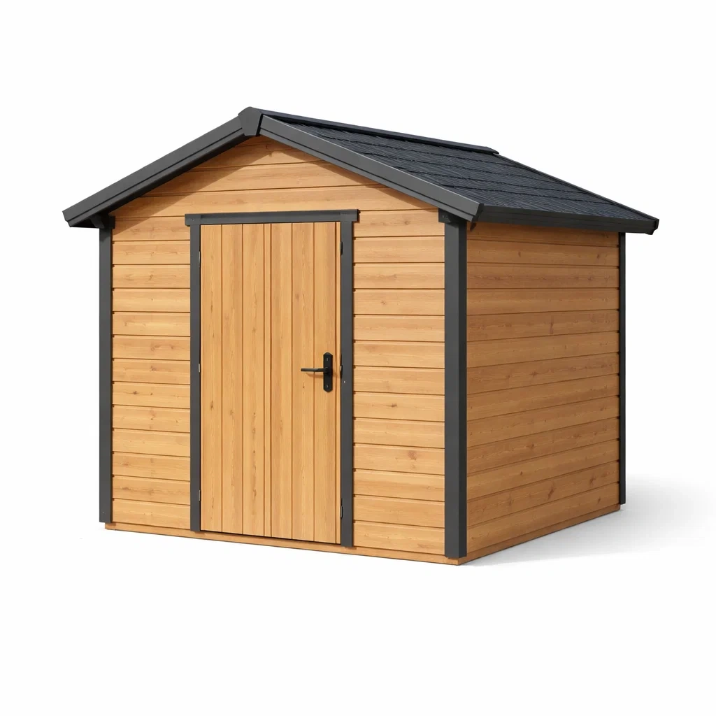 Gartenhaus Holz mit Metallrahmen 200 x 150 x 210 cm-decofexa
