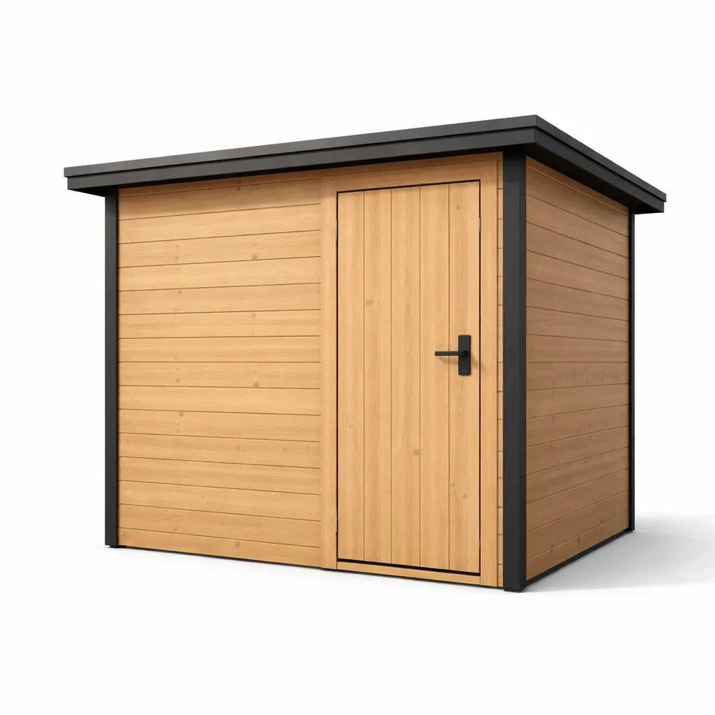 Gartenhaus aus Kiefernholz mit Stahlrahmen 200x150x210cm-decofexa