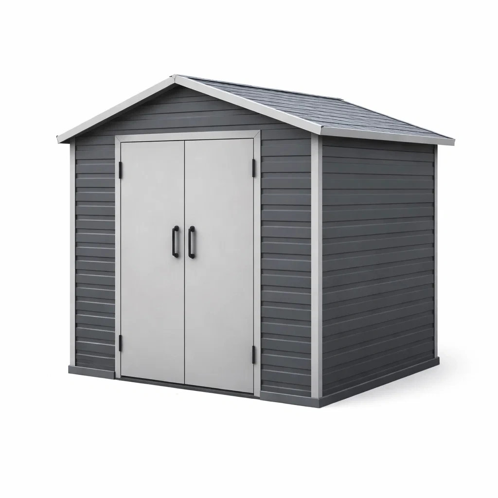 Gartenhaus Kunststoff Grau 185 x 152 x 226 cm-decofexa