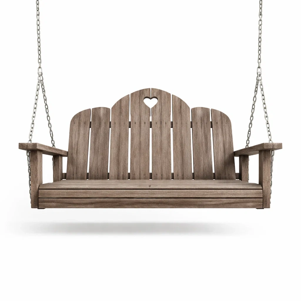 Holzschaukelbank mit Ketten, 150 cm-decofexa