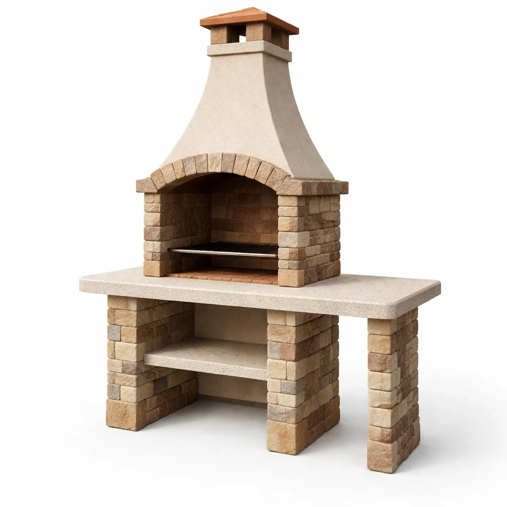 Naturstein Grillkamin für Außenbereich-decofexa