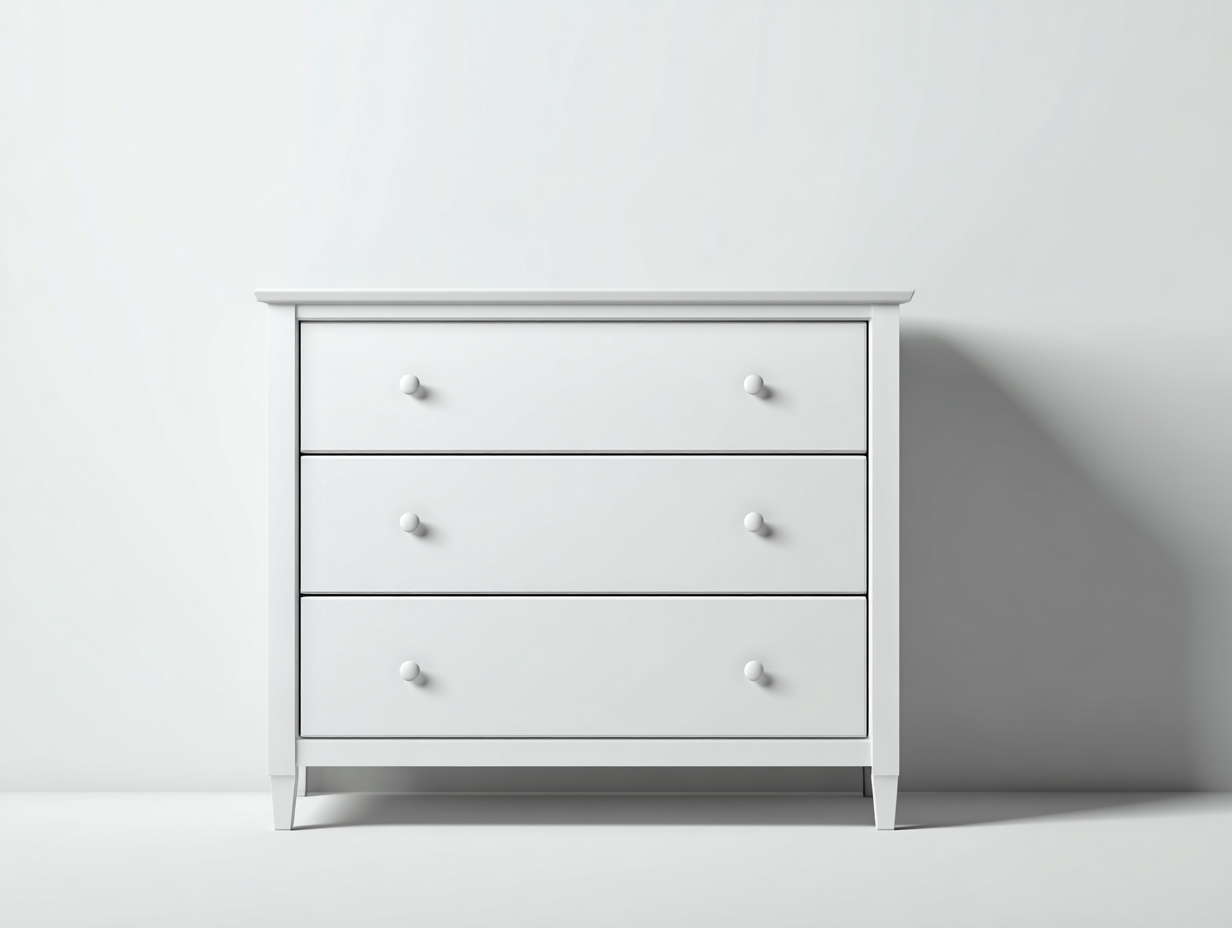 Nachttisch-Holzwerkstoff-70 x 42 x 68 cm-Weiß-Klassisch moderne Optik-Roommybase