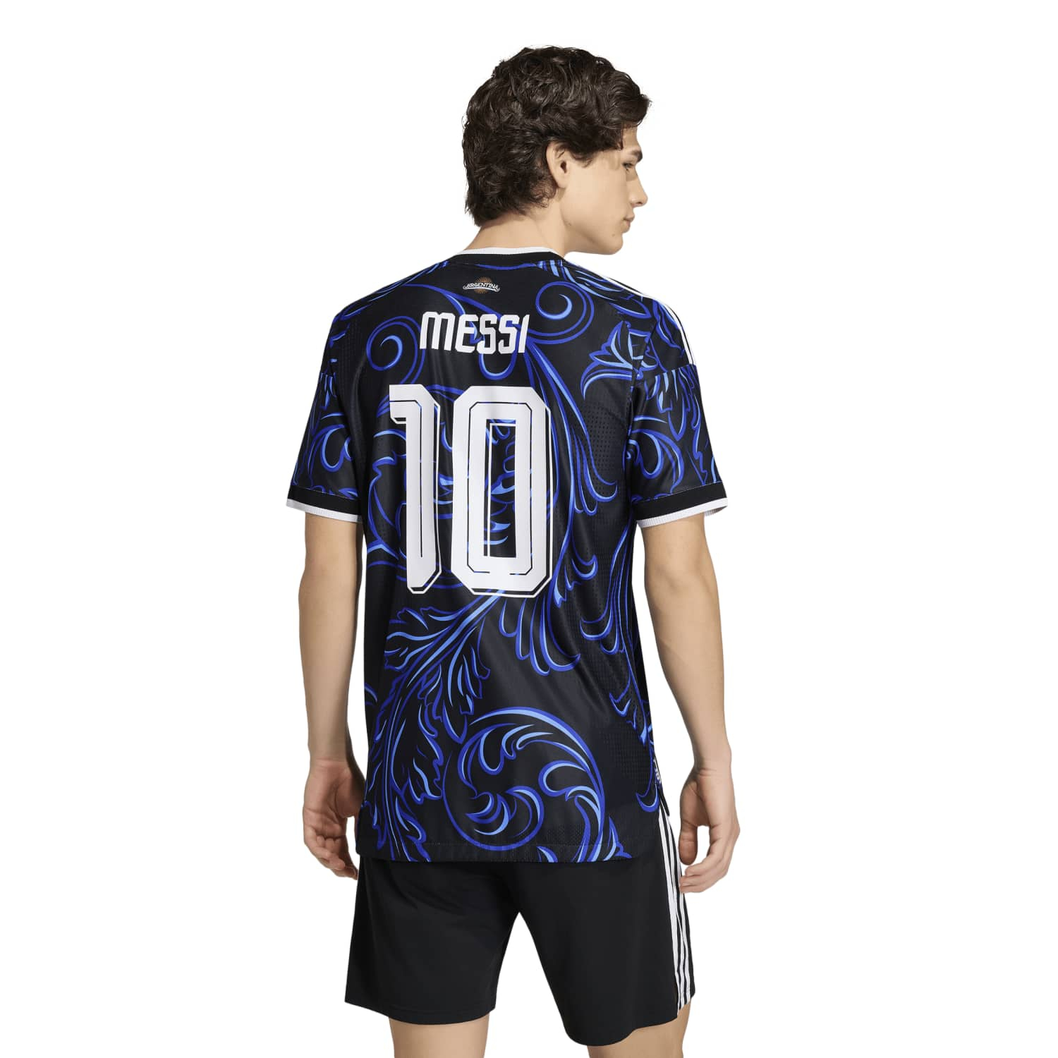 Argentina 26 Messi Away Authentic Soccer Jersey - Men's