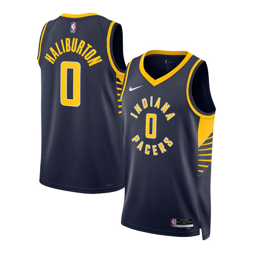 Men's Indiana Pacers Jerseys #0 Tyrese Haliburton Basketball Jerseys