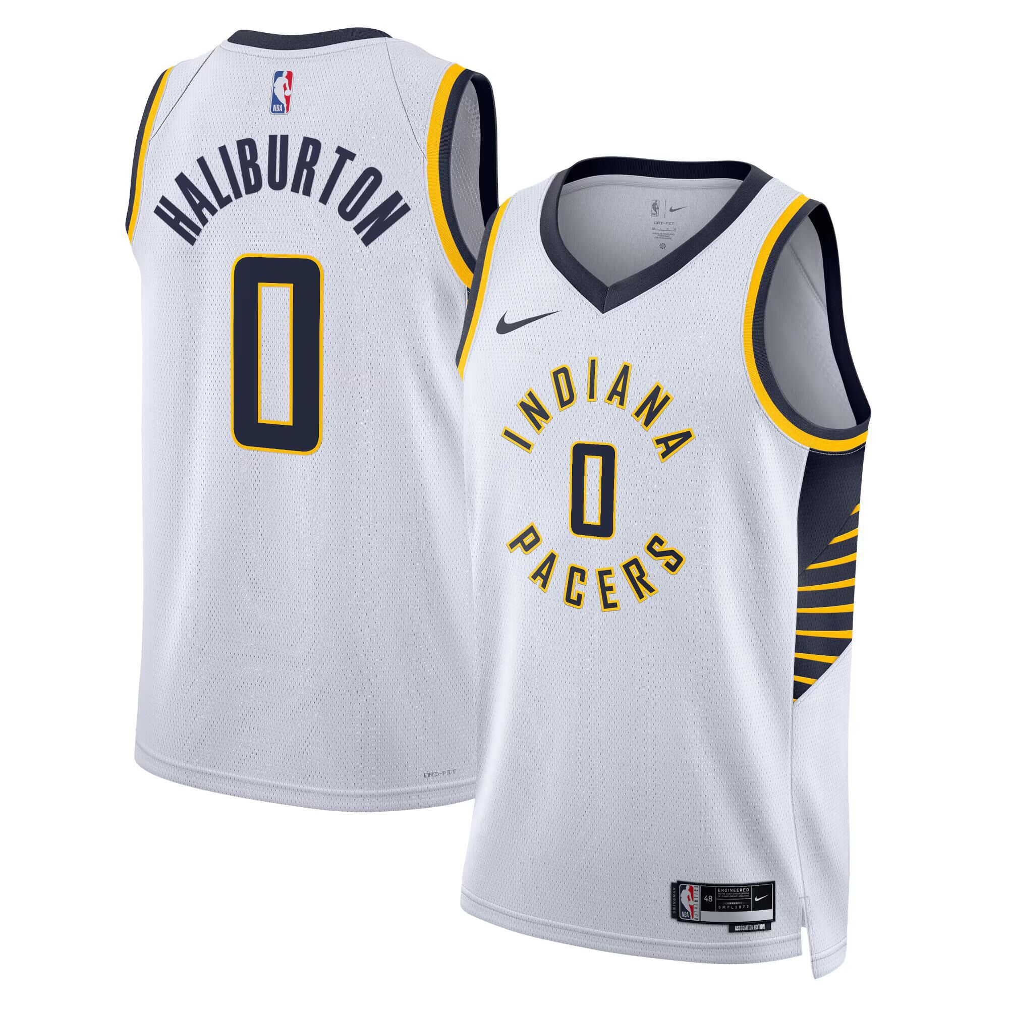 Men's Indiana Pacers Jerseys #0 Tyrese Haliburton Basketball Jerseys