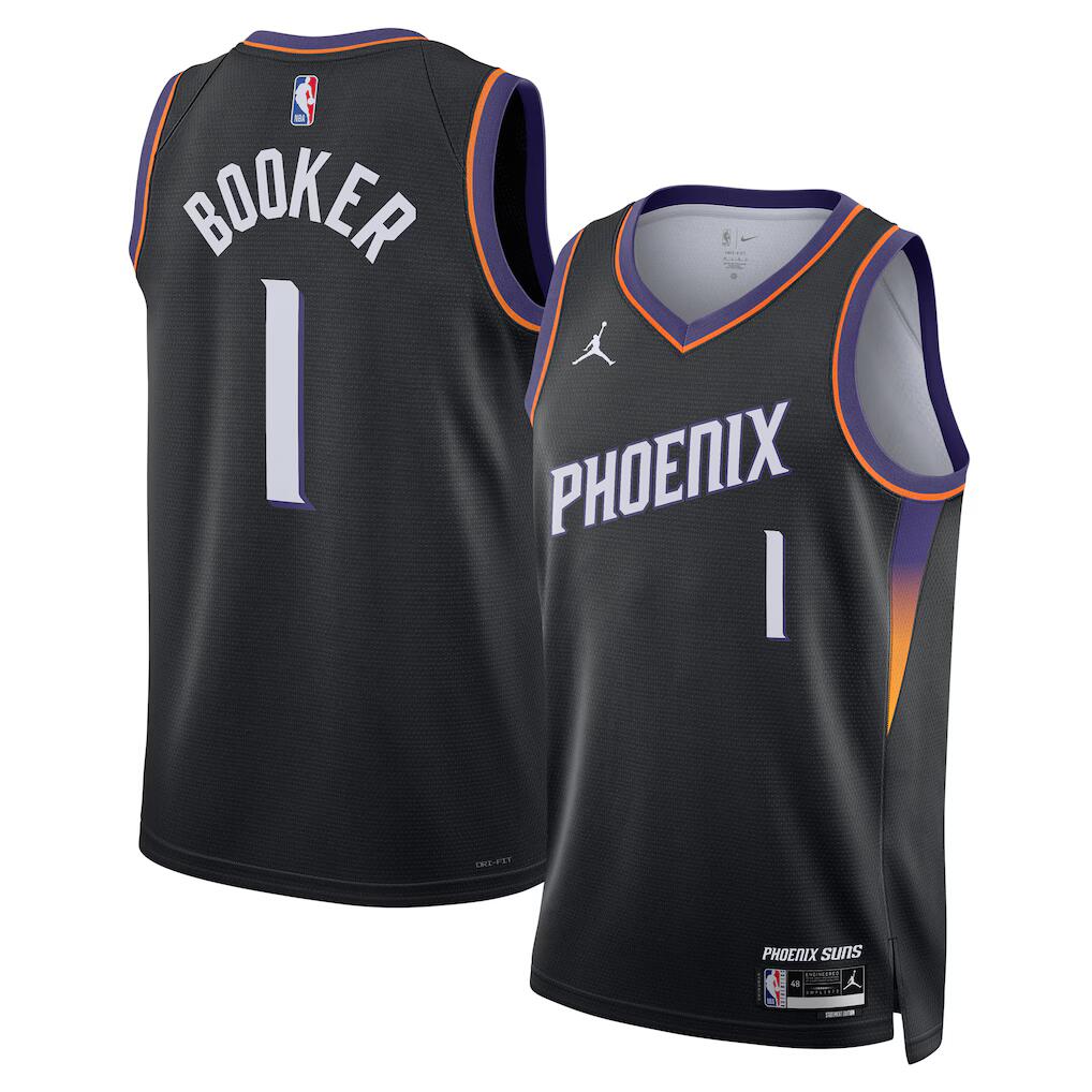 Men's Phoenix Suns Jerseys #1 Devin Booker Basketball Jerseys