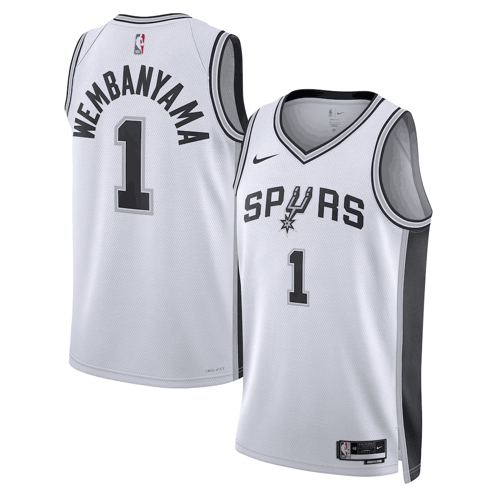 Men's San Antonio Spurs Jerseys #1 Victor Wembanyama Basketball Jerseys