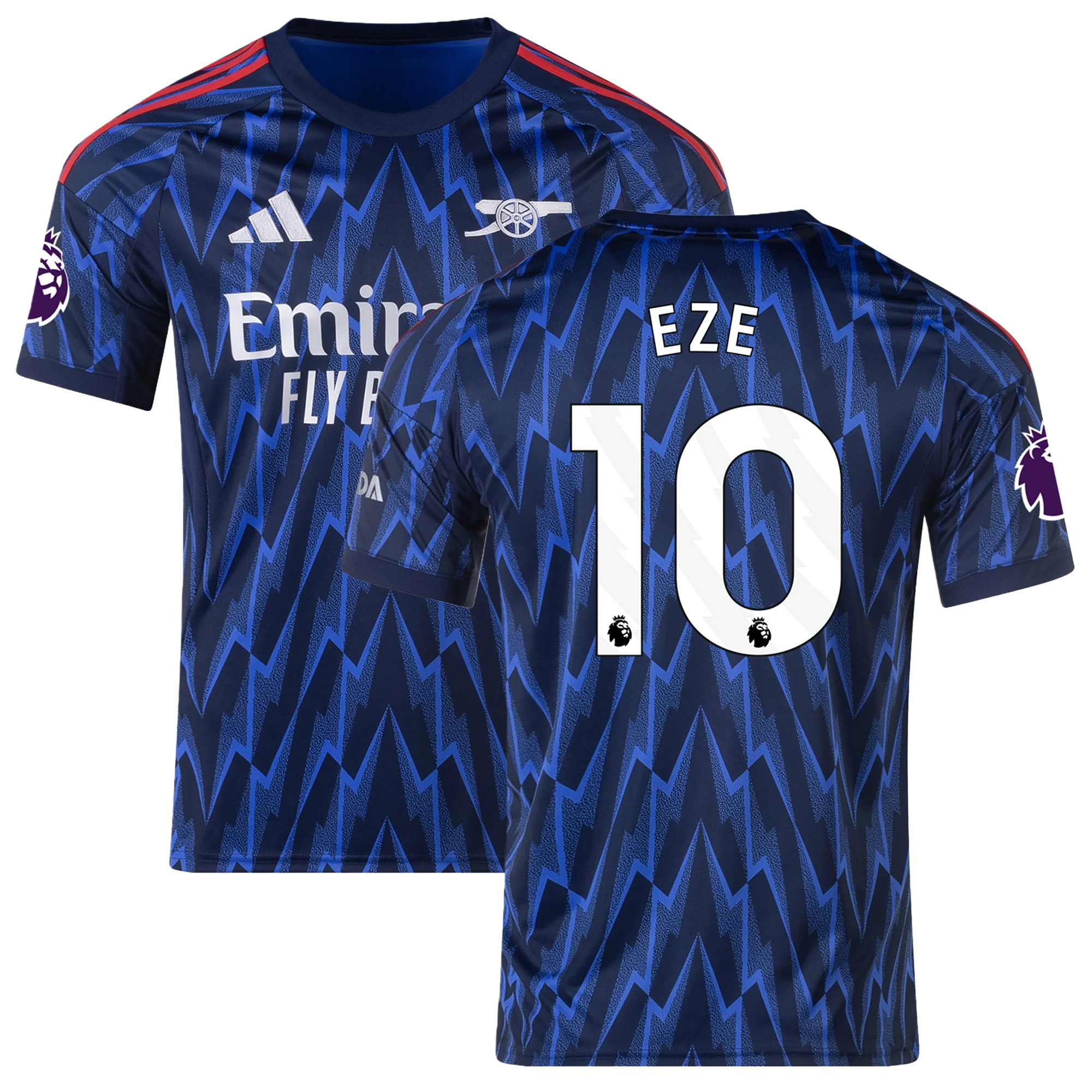 Mens 10 Eberechi Eze Arsenal 2025-26 Away Jersey Football Shirt