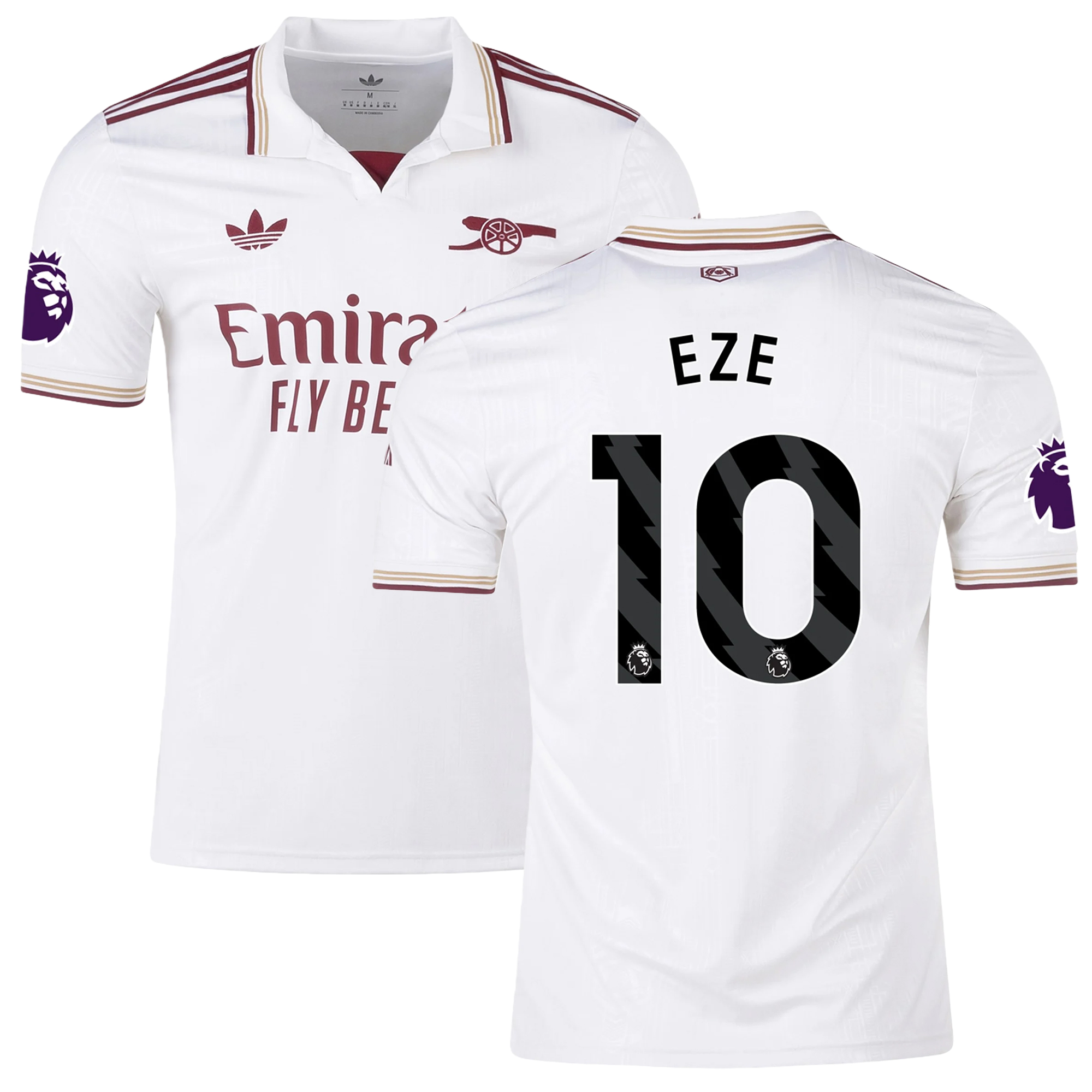 Mens 10 Eberechi Eze Arsenal 2025-26 Third Jersey Football Shirt