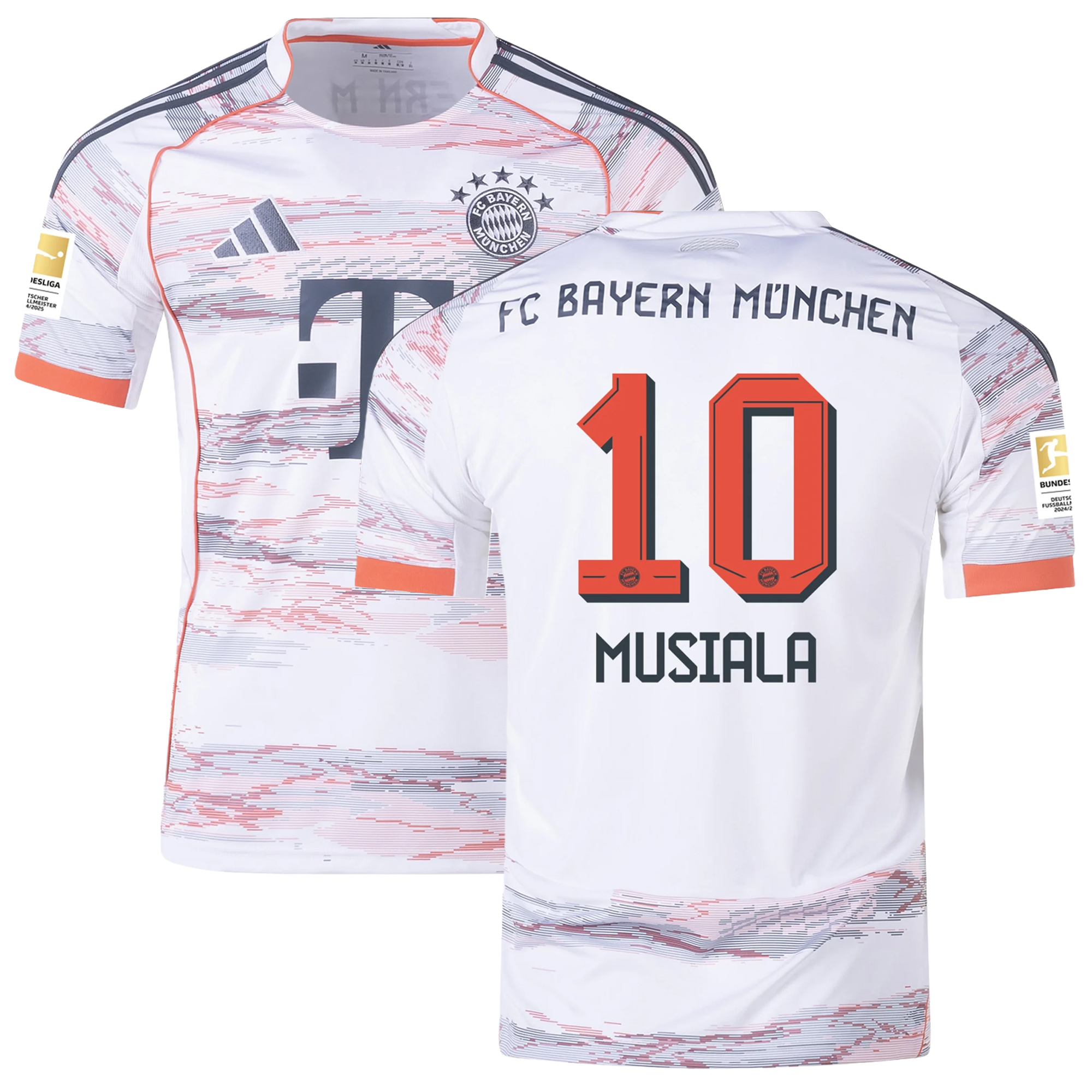 Mens 10 Jamal Musiala Bayern Munich 2025-26 Away Jersey Football Shirt