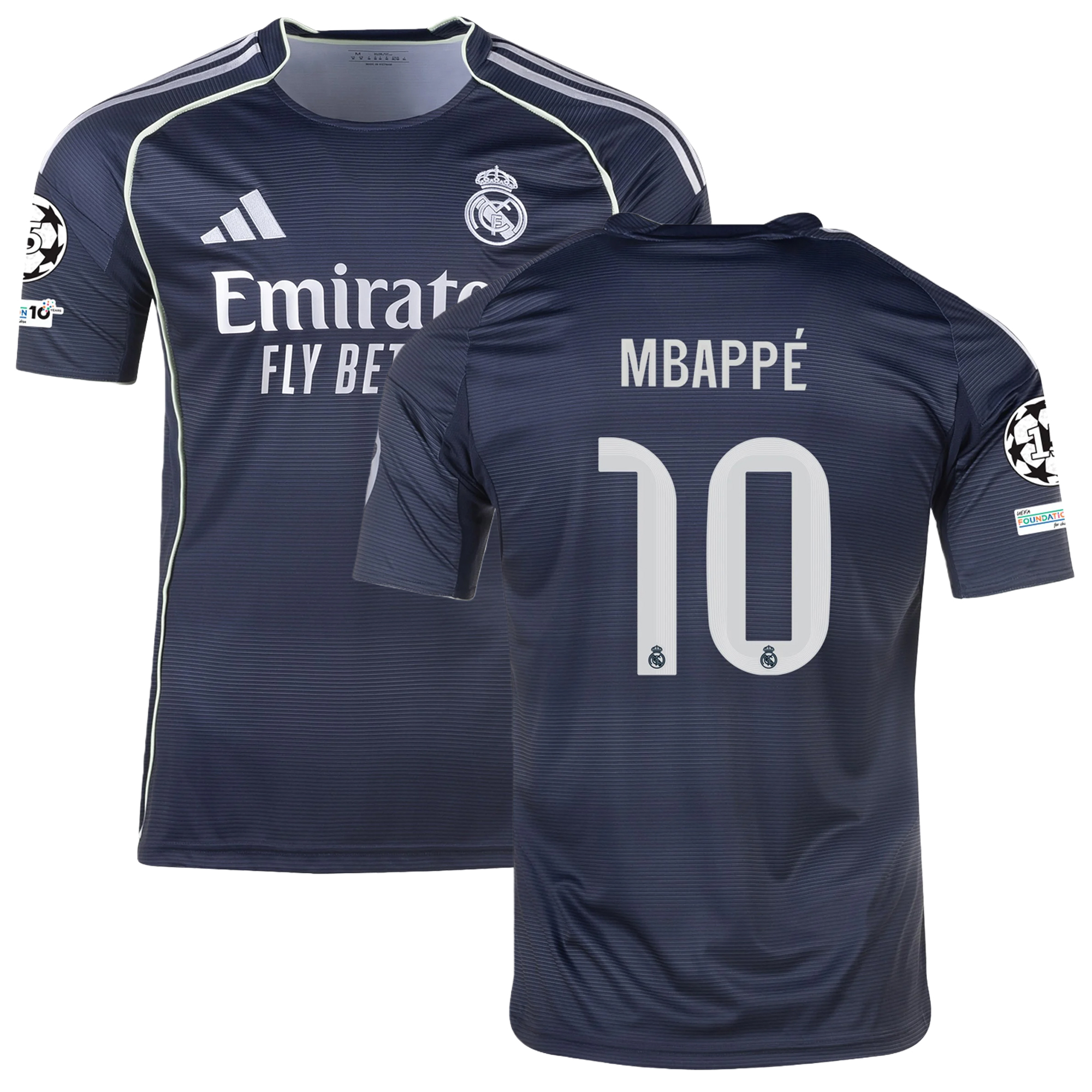 Mens 10 Kylian Mbappé Real Madrid 2025-26 Away Jersey Football Shirt