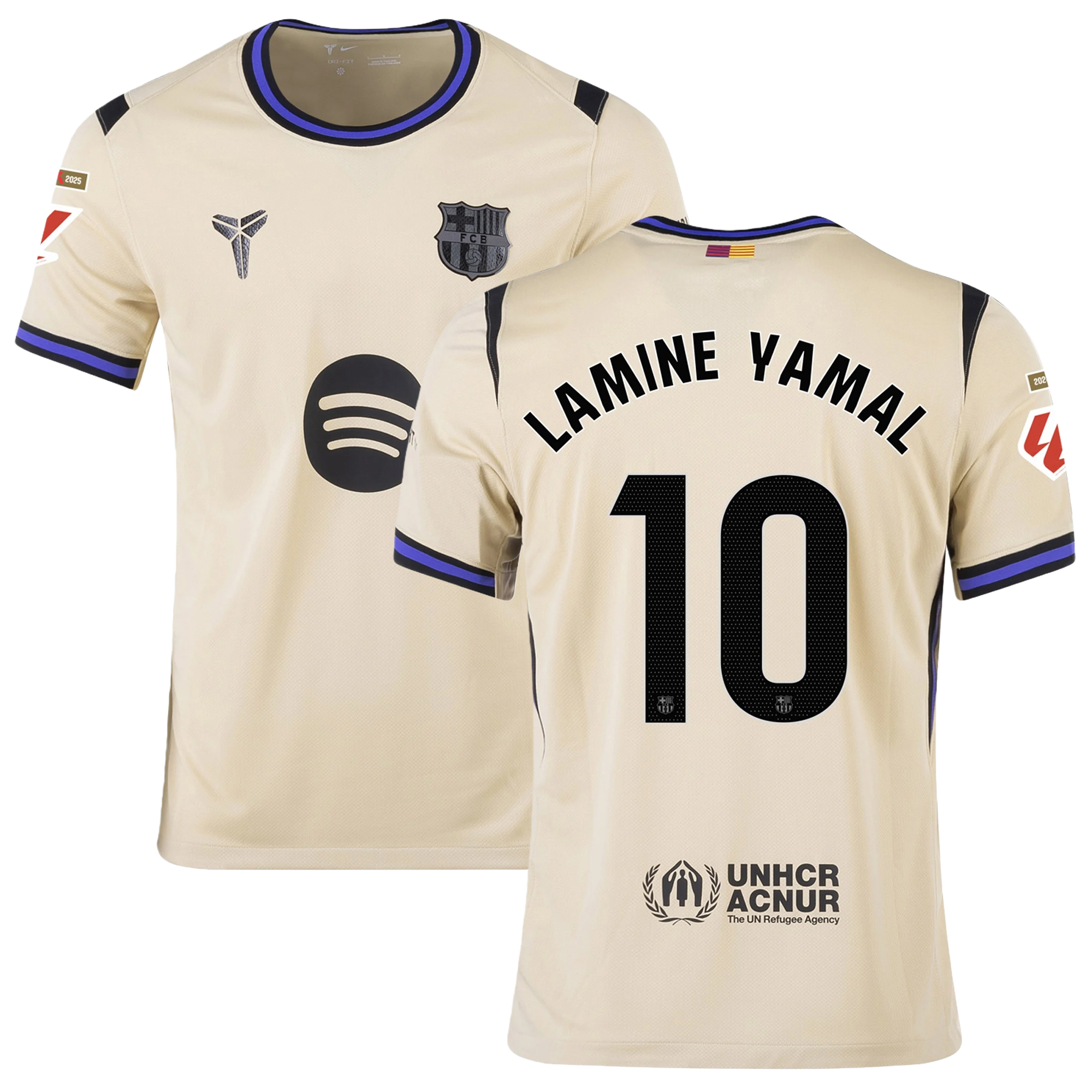 Mens 10 Lamine Yamal Barcelona 2025-26 Away Jersey Football Shirt