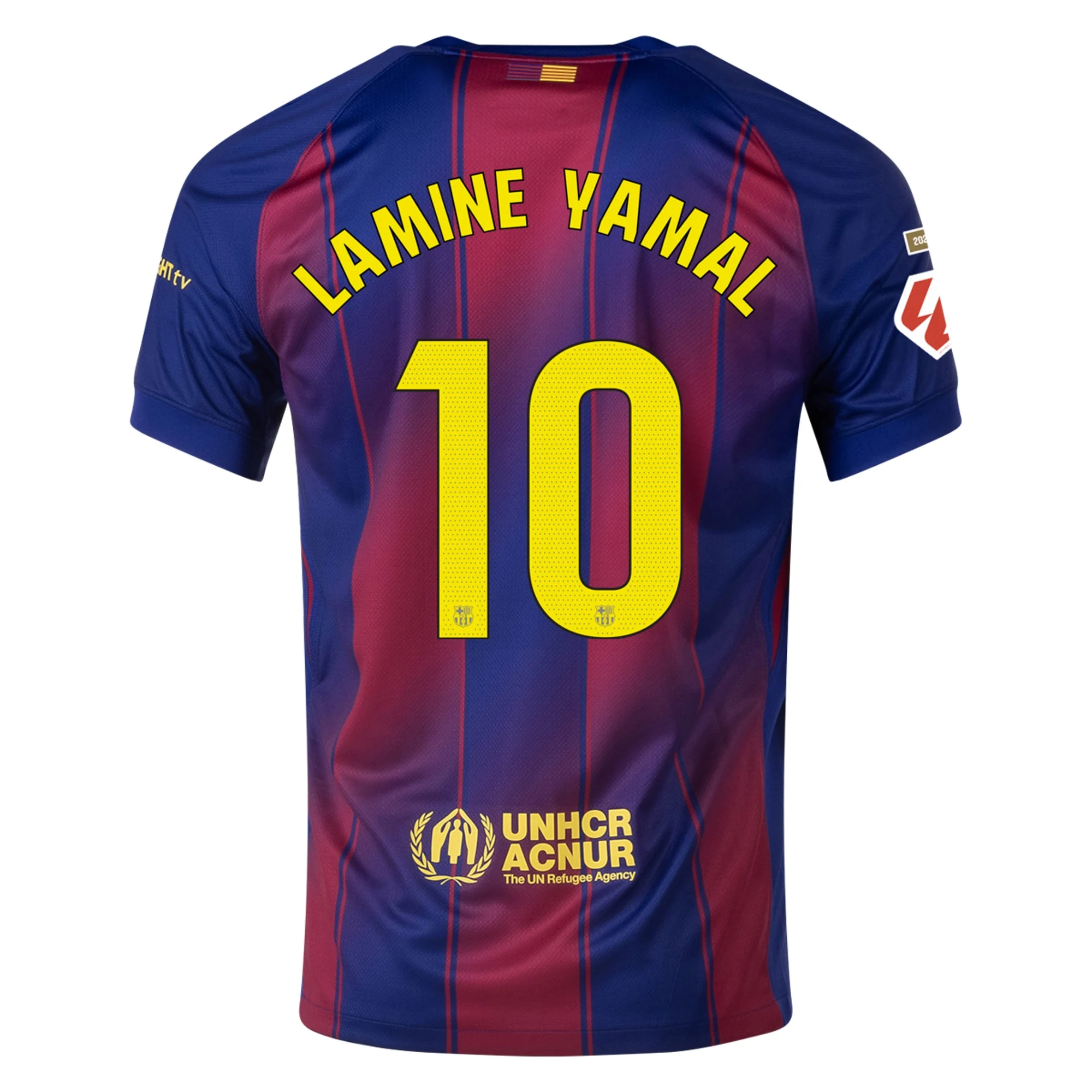 Mens 10 Lamine Yamal Barcelona 2025-26 Home Jersey Football Shirt