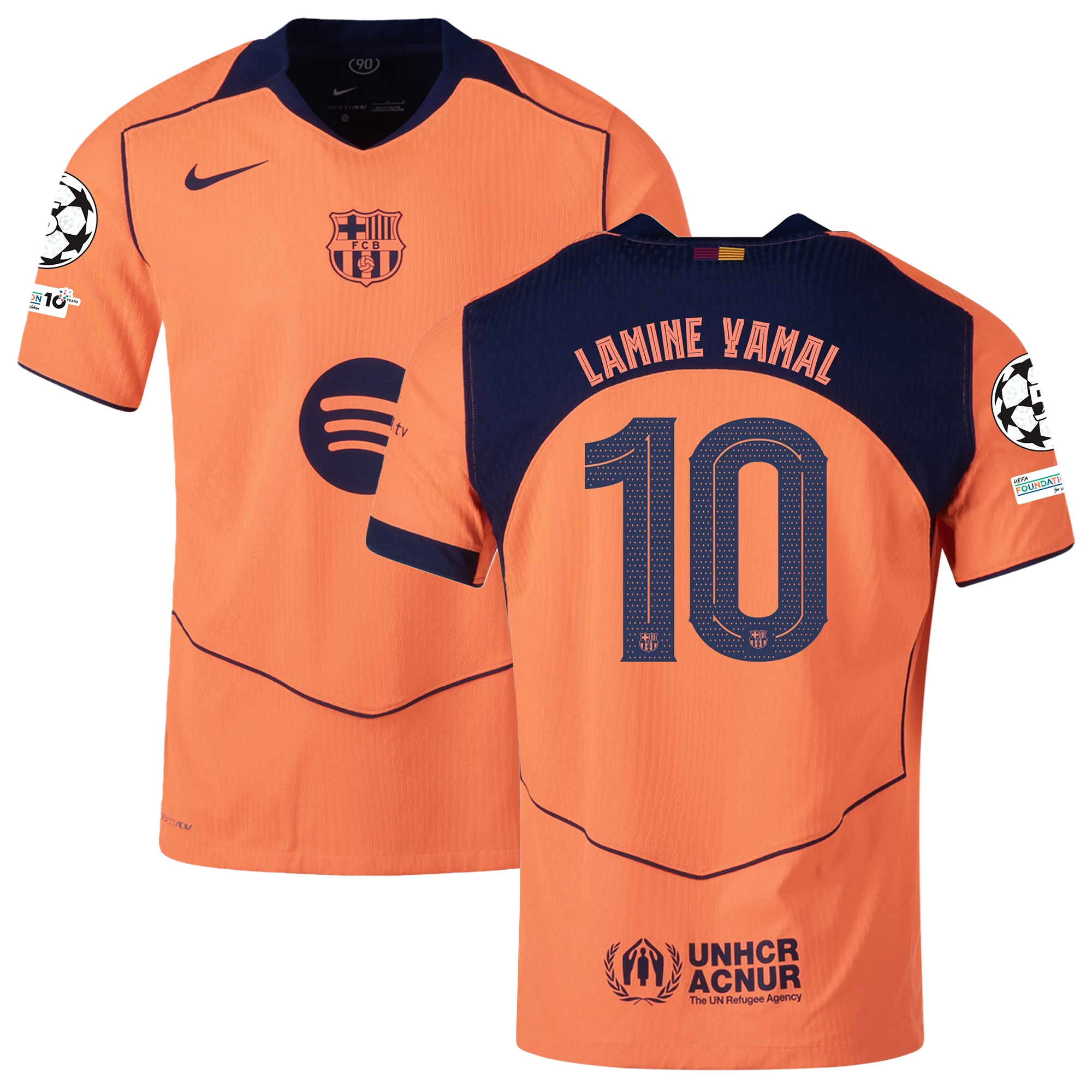 Mens 10 Lamine Yamal Barcelona 2025-26 Third Jersey Football Shirt