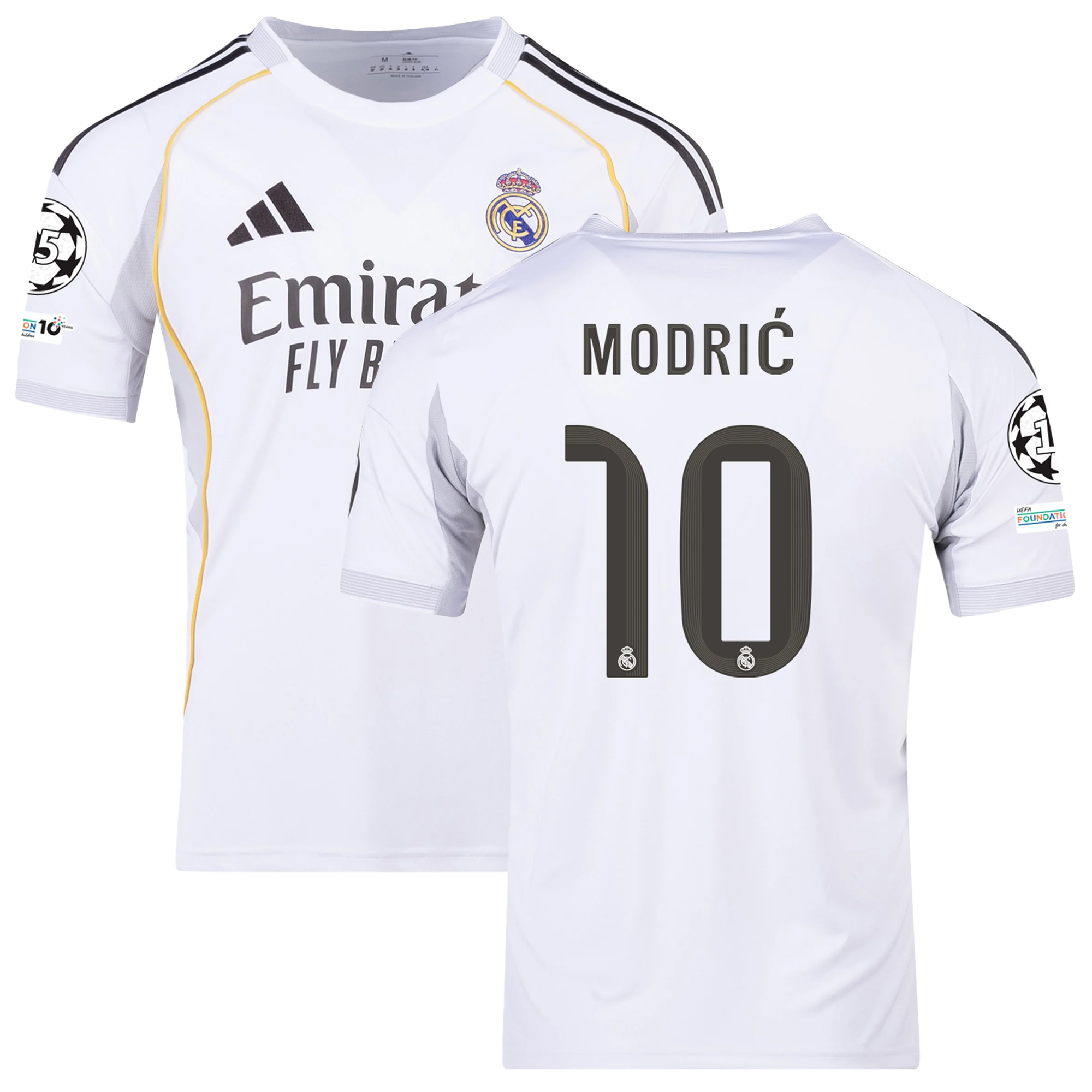 Mens 10 Luka Modrić Real Madrid 2025-26 Home Jersey Football Shirt