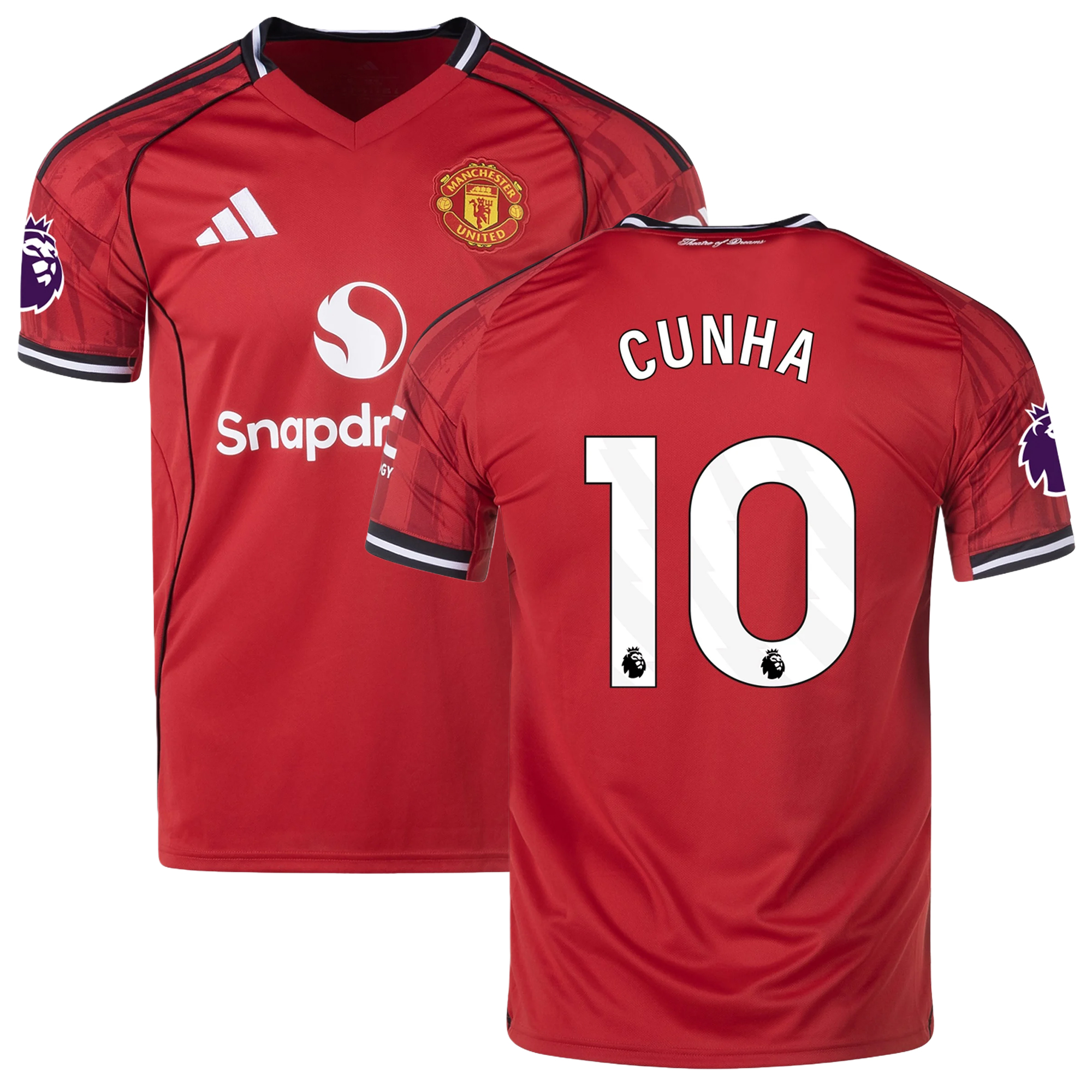 Mens 10 Matheus Cunha Manchester United 2025-26 Home Jersey Football Shirt