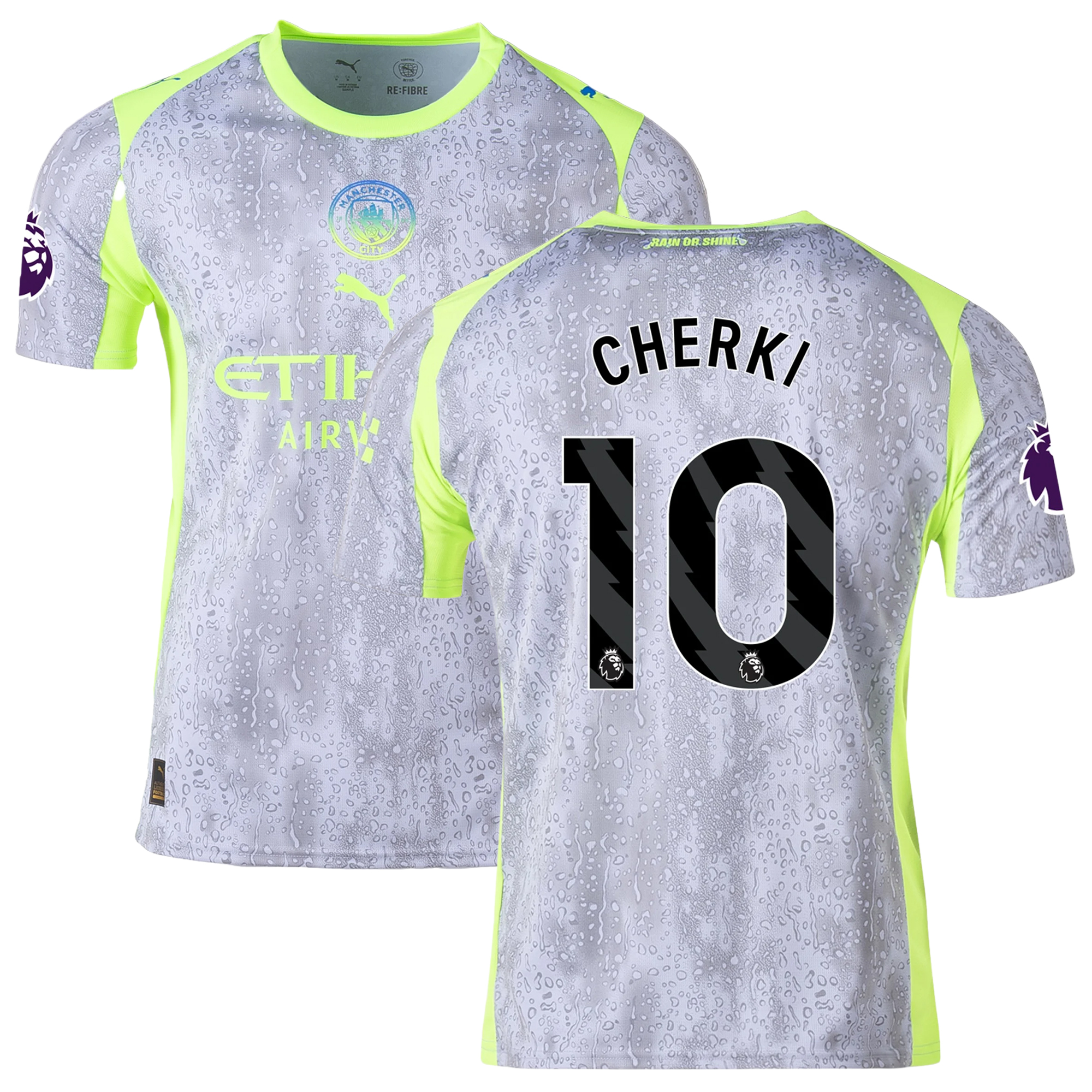 Mens 10 Rayan Cherki Manchester City Third Jersey 2025-26 Football Shirt
