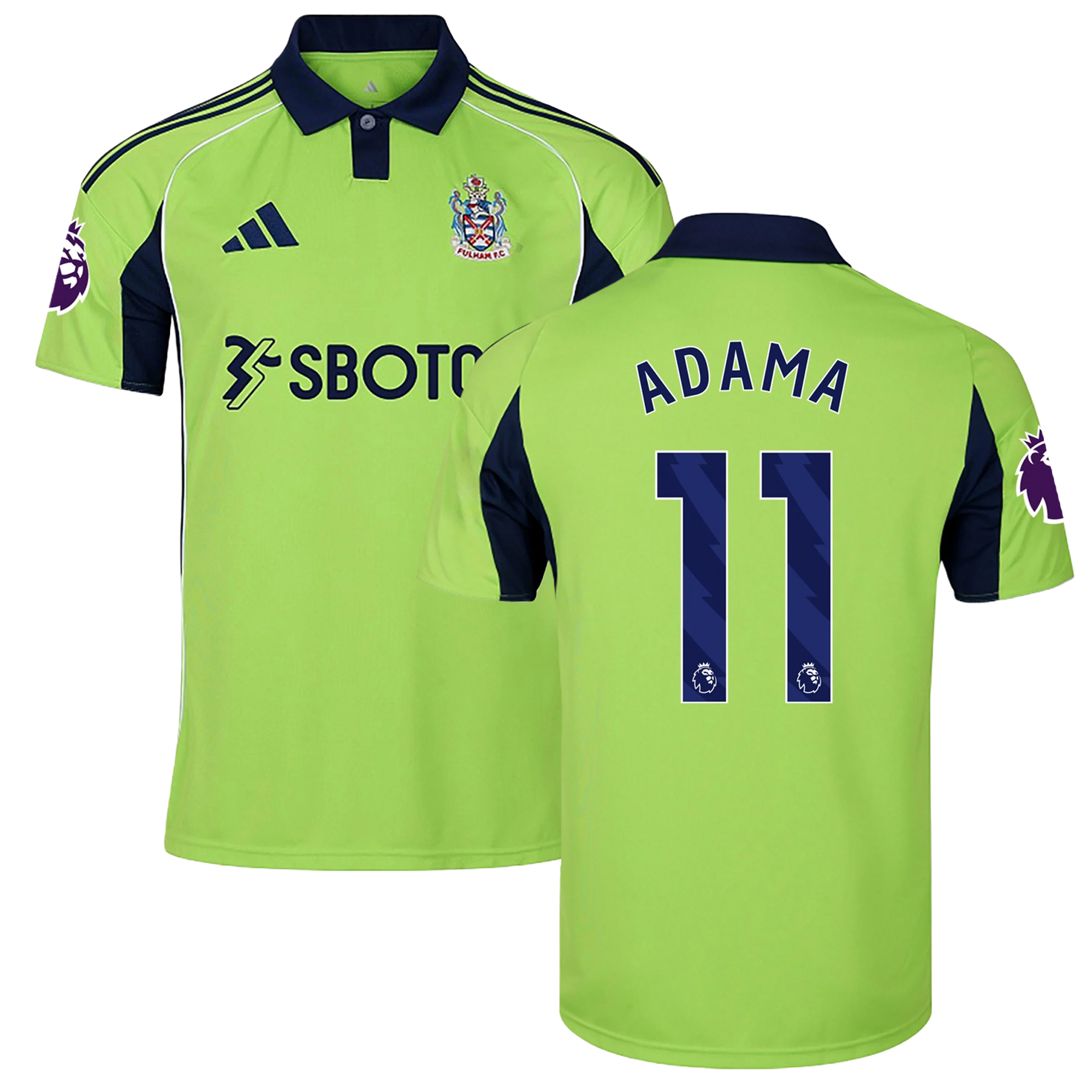 Mens 11 Adama Traoré Fulham Away Jersey 2025-26 Football Shirt