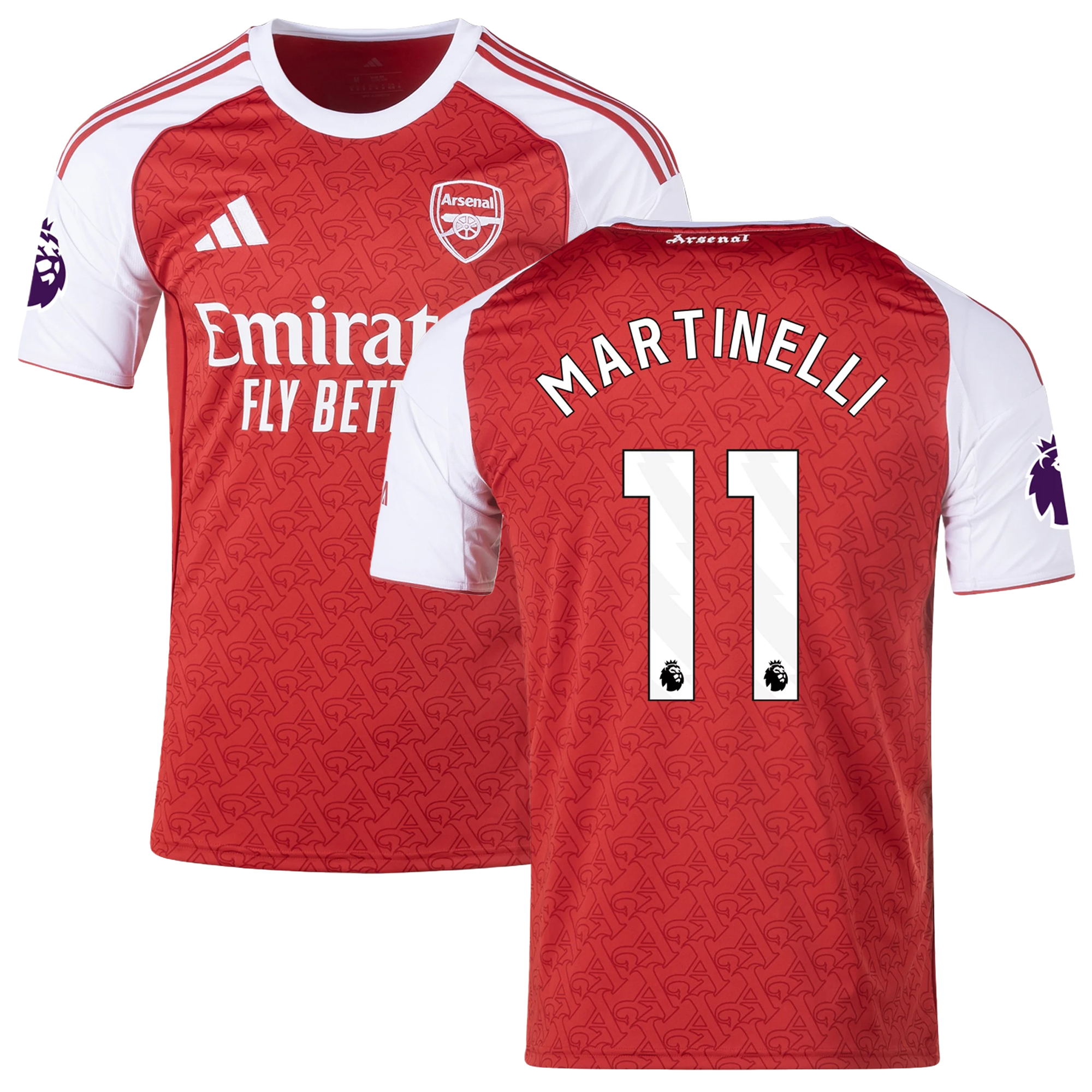 Mens 11 Gabriel Martinelli Arsenal 2025-26 Home Jersey Football Shirt