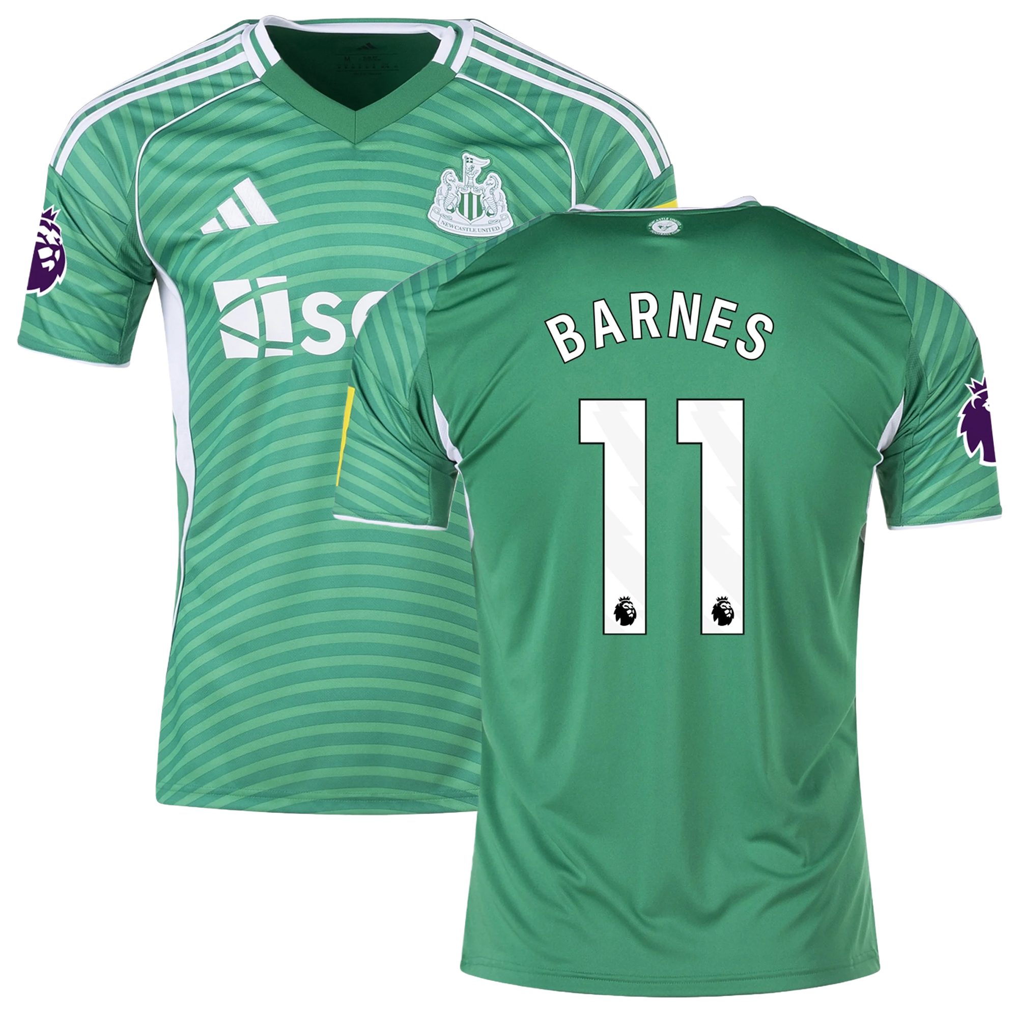 Mens 11 Harvey Barnes Newcastle Away Jersey 2025-26 Football Shirt