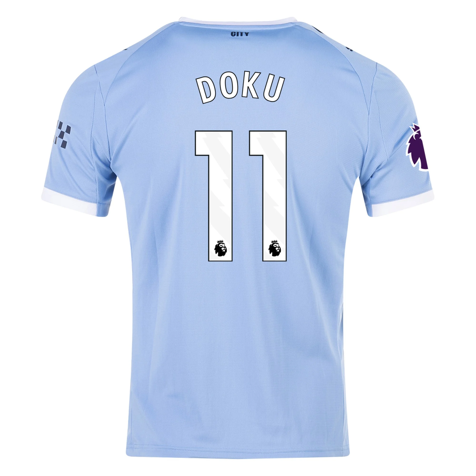 Mens 11 Jérémy Doku Manchester City Home Jersey 2025-26 Football Shirt