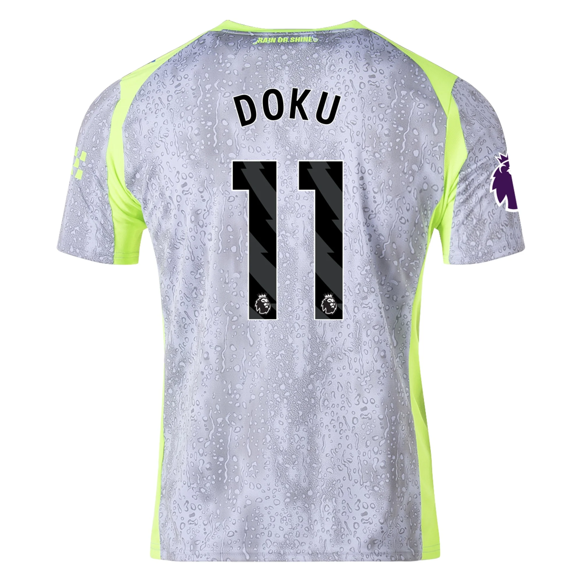 Mens 11 Jérémy Doku Manchester City Third Jersey 2025-26 Football Shirt