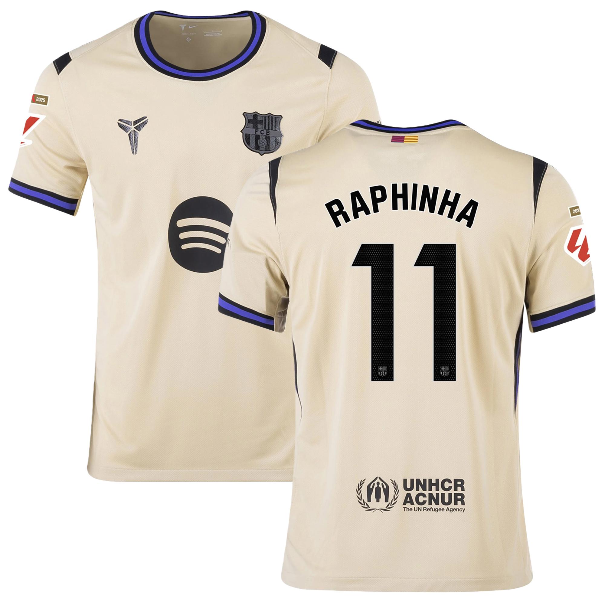 Mens 11 Raphinha Barcelona 2025-26 Away Jersey Football Shirt