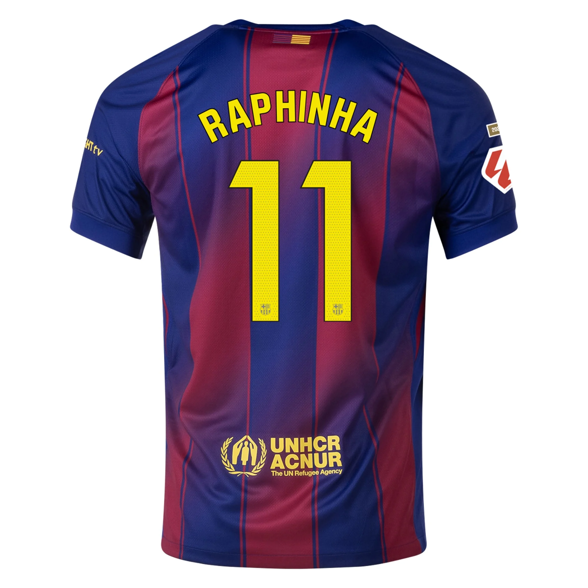 Mens 11 Raphinha Barcelona 2025-26 Home Jersey Football Shirt