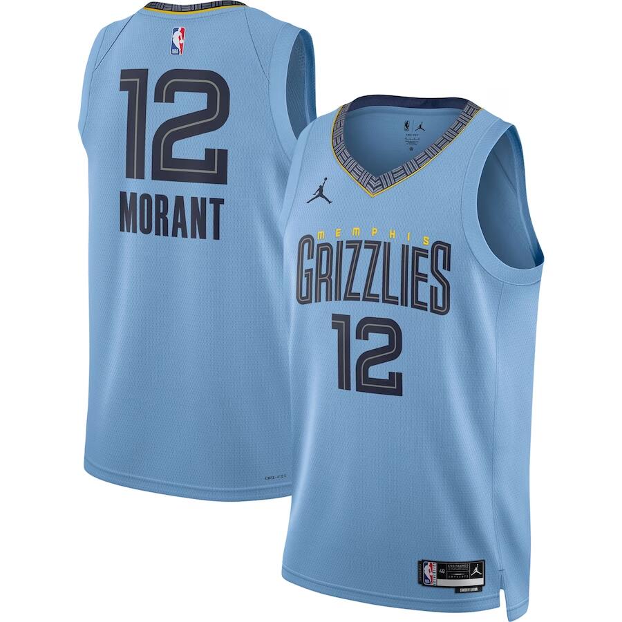 Men's Memphis Grizzlies Jerseys #12 Ja Morant Basketball Jerseys