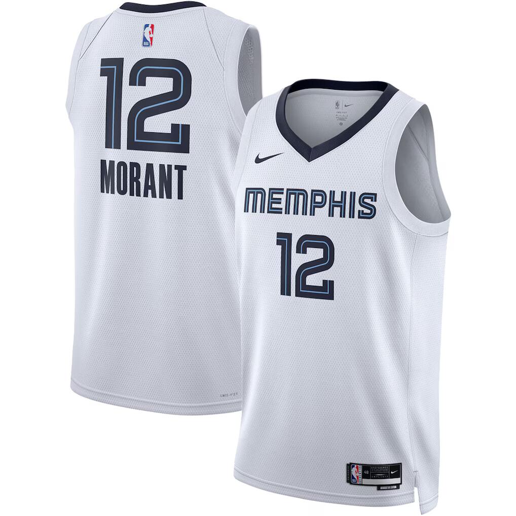 Men's Memphis Grizzlies Jerseys #12 Ja Morant Basketball Jerseys