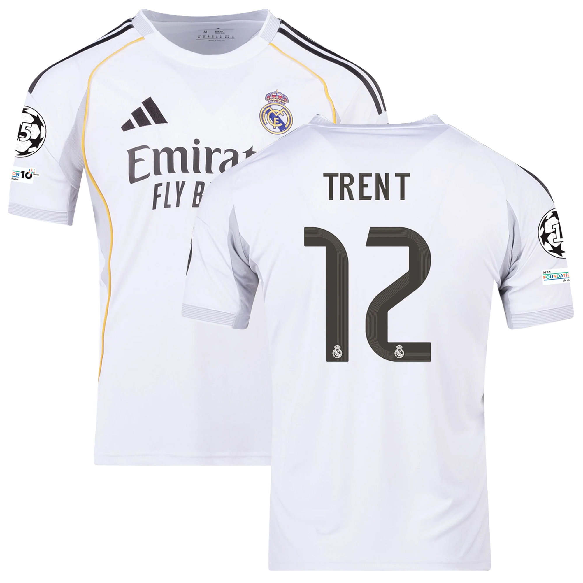 Mens 12 Trent Alexander-Arnold Real Madrid 2025-26 Home Jersey Football Shirt