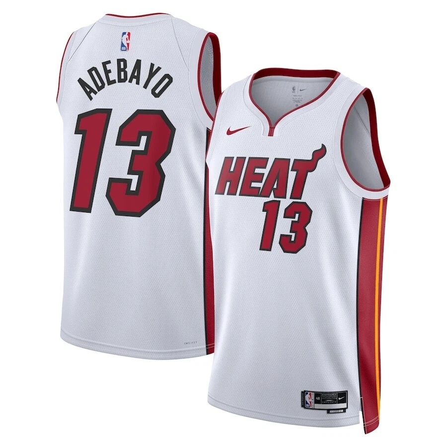 Men's Miami Heat Jerseys #13 Bam Adebayo Basketball Jerseys