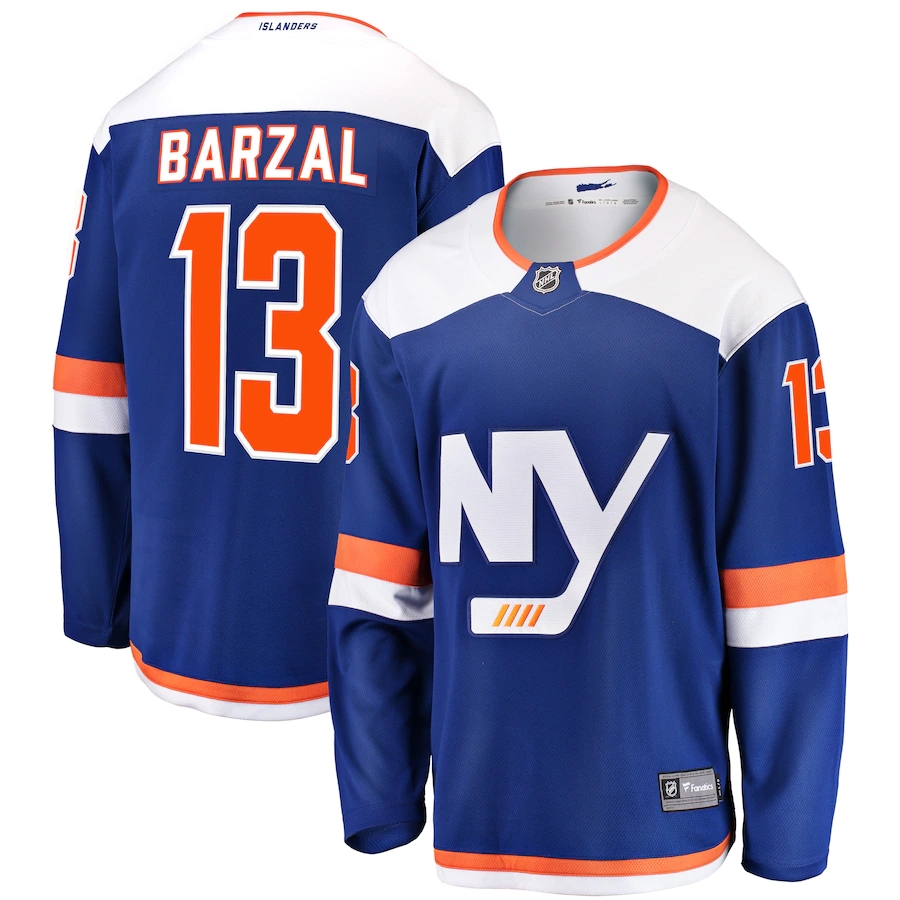 Men's New York Islanders Jerseys #13 Mathew Barza Hockey Jerseys