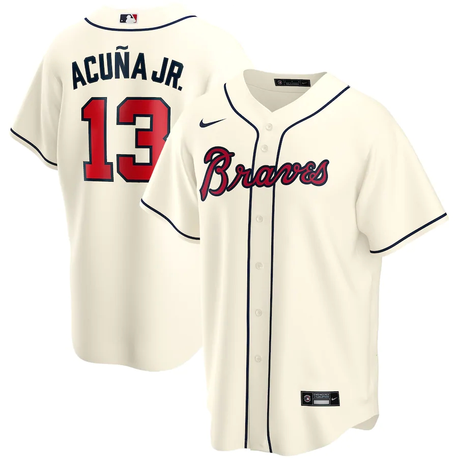 Men's Atlanta Braves Jerseys #13 Ronald Acuna Jr Baseball Jerseys
