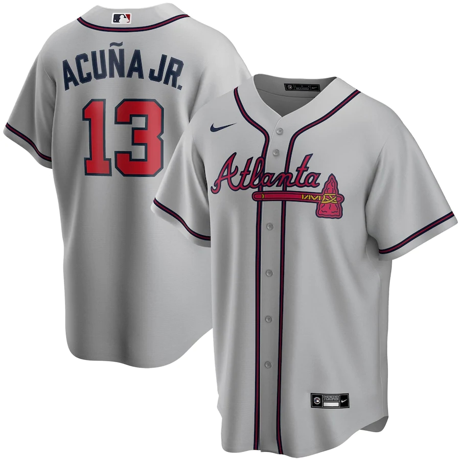 Men's Atlanta Braves Jerseys #13 Ronald Acuna Jr Baseball Jerseys