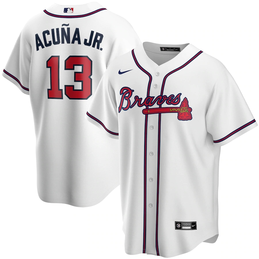 Men's Atlanta Braves Jerseys #13 Ronald Acuna Jr Baseball Jerseys