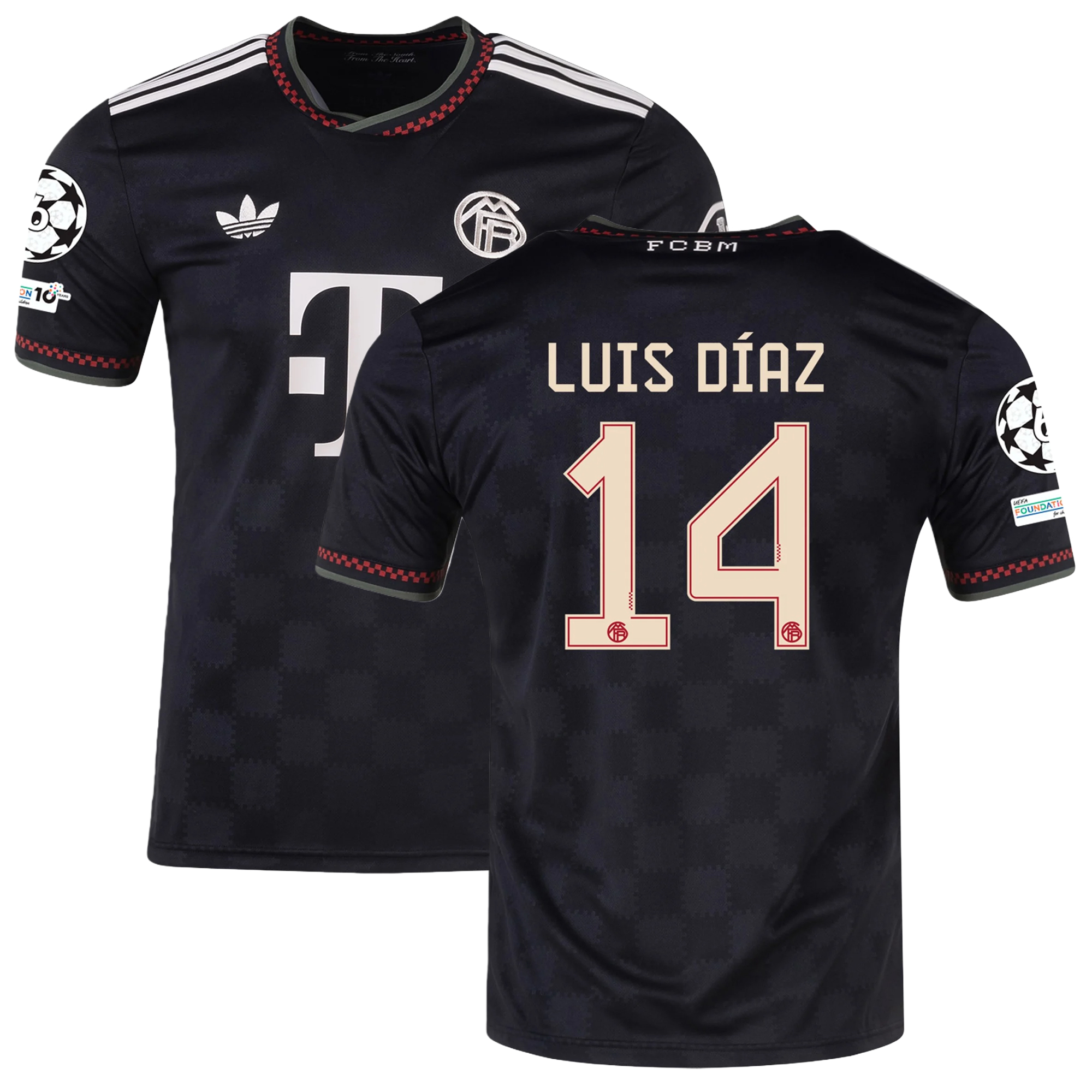 Mens 14 Luis Díaz Bayern Munich 2025-26 Third Jersey Football Shirt