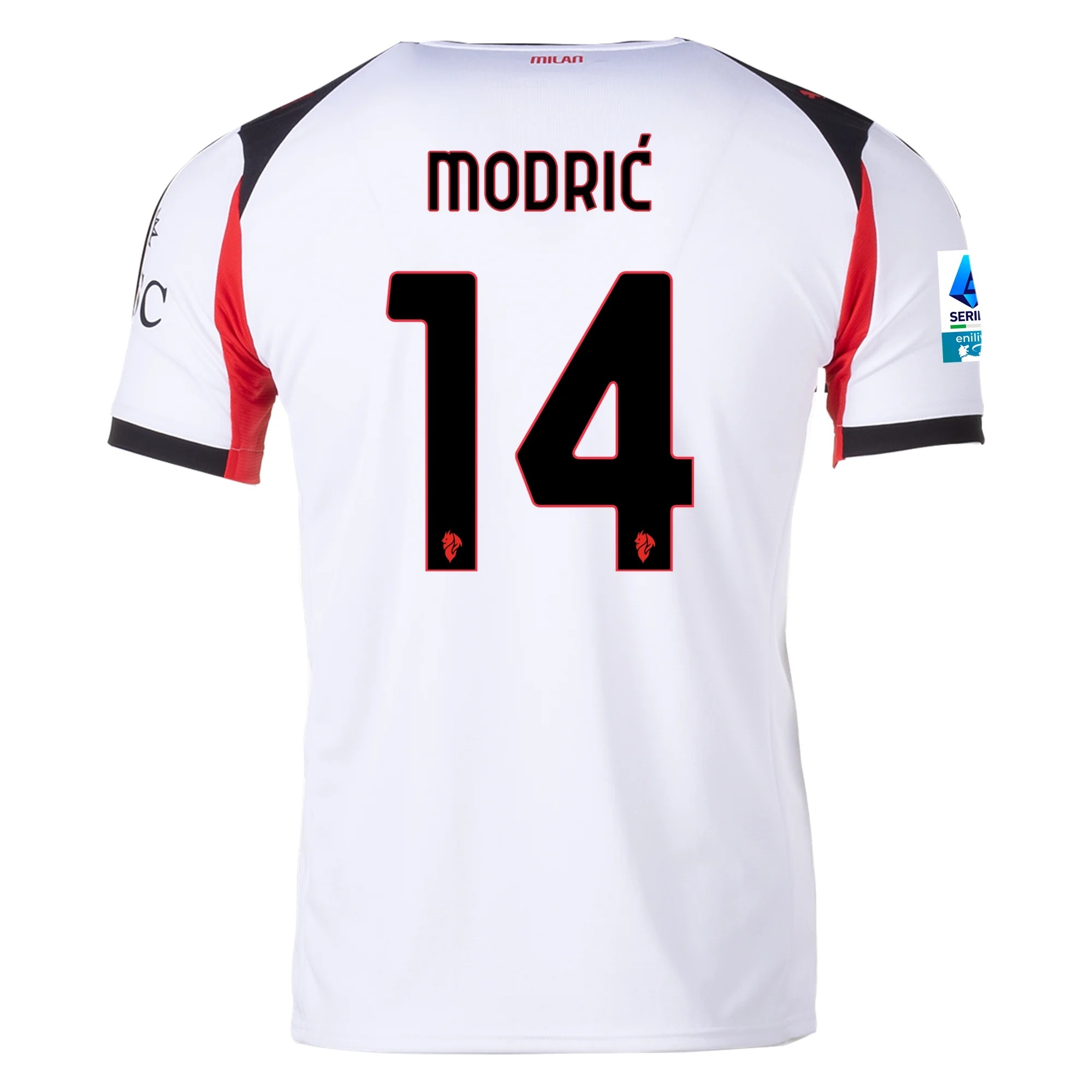 Mens 14 Luka Modrić AC Milan 2025-26 Away Jersey Football Shirt