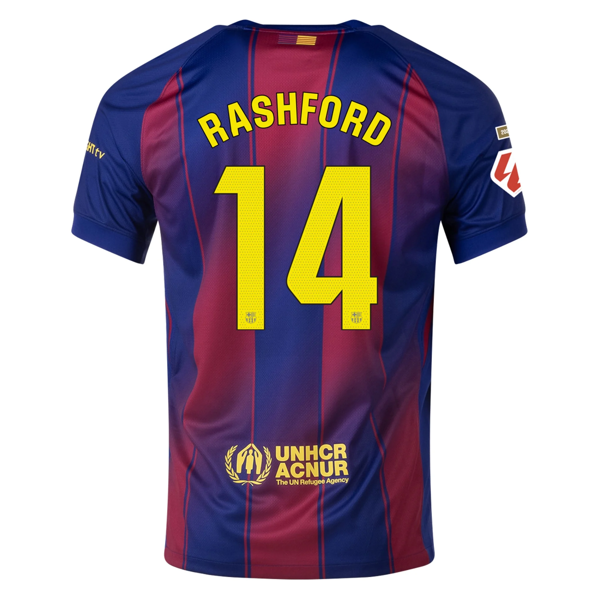 Mens 14 Marcus Rashford Barcelona 2025-26 Home Jersey Football Shirt